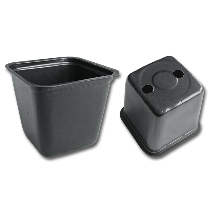 Vierecktopf VEFI schwarz 6 x 6 x 5.5 cm