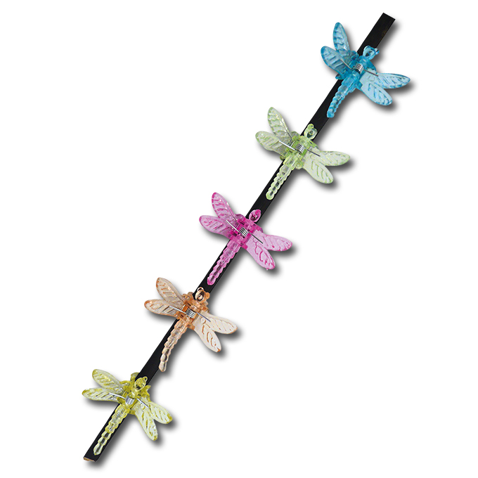 Clip orchidée libellule couleur vert