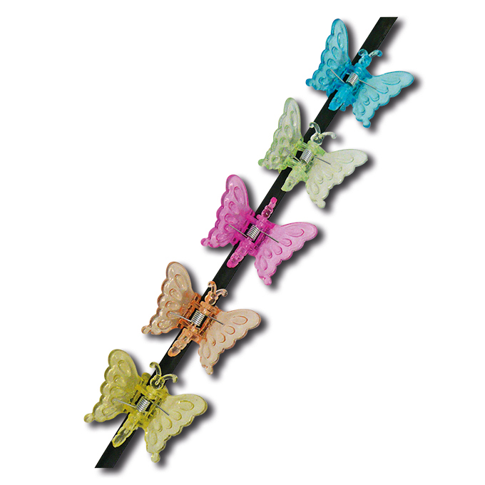 Clip orchidée papillon couleur vert