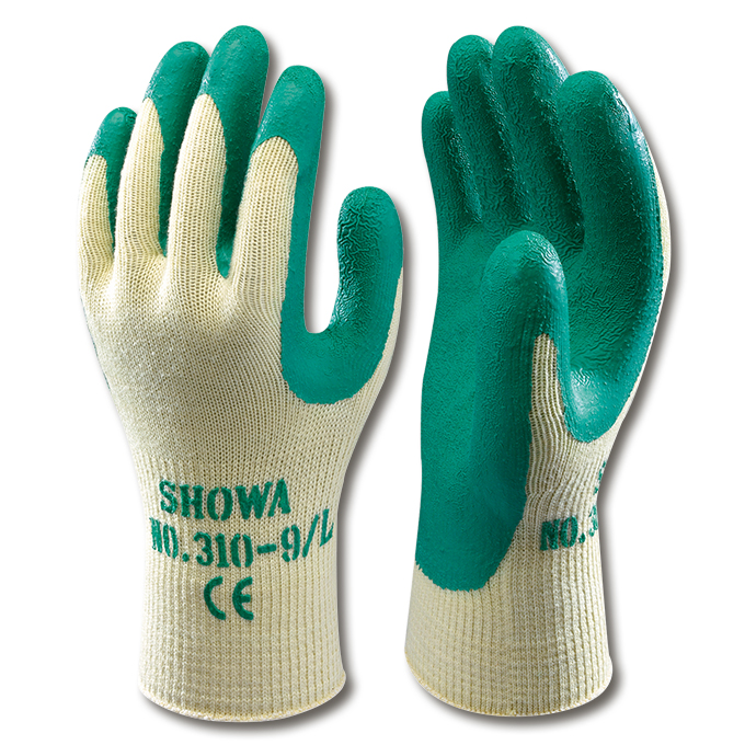 Gants de protection SHOWA vert, taille 8/M