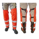 Jambière couleur orange brillant avec bandes réfléchissantes