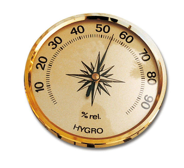 Hygrometer, 7 cm ø, vernickelte Fassung