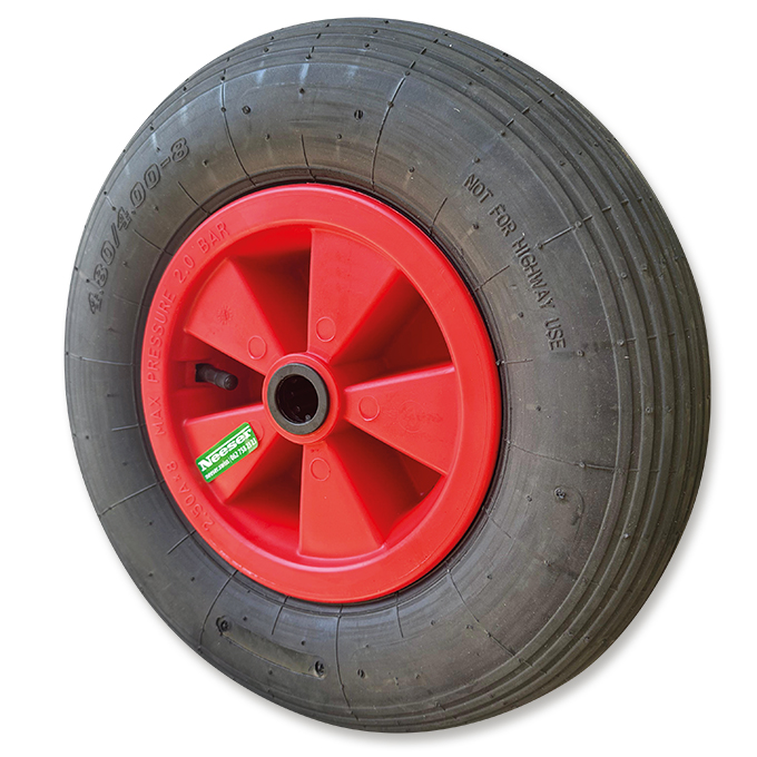 Roue pneumathique pour petit chariot pour jardiniers