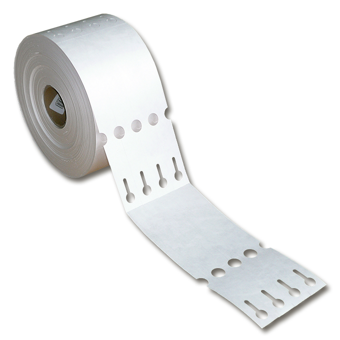 Étiquettes à boucle TT Tyvek blanche 4 lignes, 220 x 25 mm