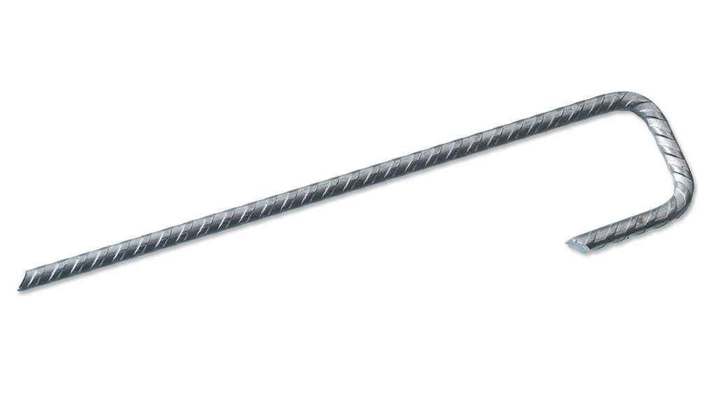 ÖKO-Haken L gerippt blank, 50 cm, 100 Stück