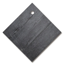 [442.110] Schiefertafel rautenförmig mit Loch 7 mm Ø, 95 x 95 mm