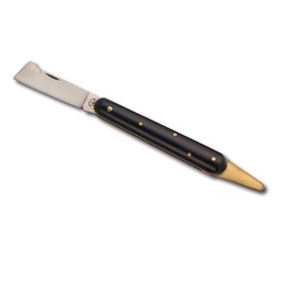 [200.467] Okuliermesser schwarz, mit festem Messinglöser, 10.5 cm lang