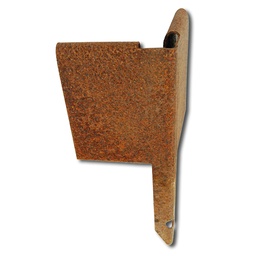 [138.063] Coin acier Cor-Ten non revêtue rouillé