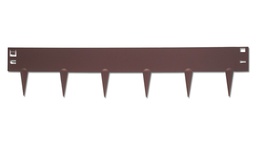 [138.420] Randbegrenzung Stahl feste Zacken, braun, 1.6 mm x 10 cm, 100 cm lang