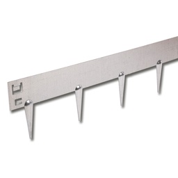[138.460.LN] Randbegrenzung feste Zacken Stahl verzinkt 2.5 mm x 10 cm, 250 cm lang