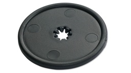 [135.221] Plastikplatte einzeln, schwarz, ø 6 cm