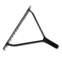 [204.683] Râteau à goudron avec barre en V, 16 dents droites, largeur 44 cm, manche 170 cm