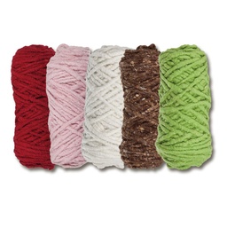 [253.610.02] Cordon en laine rose, Ø env. 10 mm, bobine de 35 m