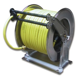 [153.080] Automatischer Schlauchaufroller, fertig montiert mit 40 m ¾" PVC-Gewebeschlauch