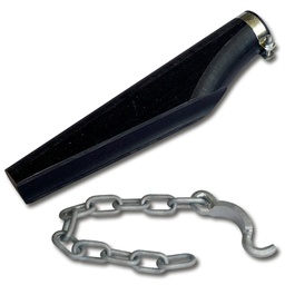 [206.805] Mettre-poteau en plastique avec chaîne zinguée