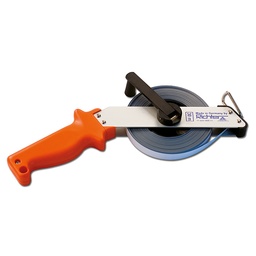 [208.785] Stahl-Bandmass RICHTER auf Leichtmetallrahmen, 30 m lang, einseitige cm-Teilung