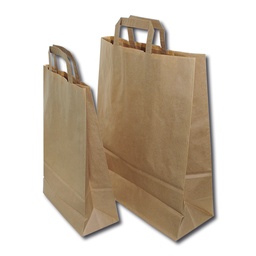 [250.900] Sac en papier kraft brun/écru, 22/10 x 28 cm, 50 pièces