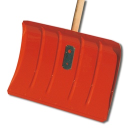 [290.560] Rablet à neige en aluminium orange avec manche, largeur 50 cm