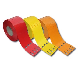 [419.531.1] TT-Schlaufenetiketten rot 4-bahnig 230 x 25 mm, m/Preisabriss