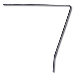 [135.250] Agraffe L-förmig SPEZIAL grippt blank 25x20/5 cm, 100 Stück